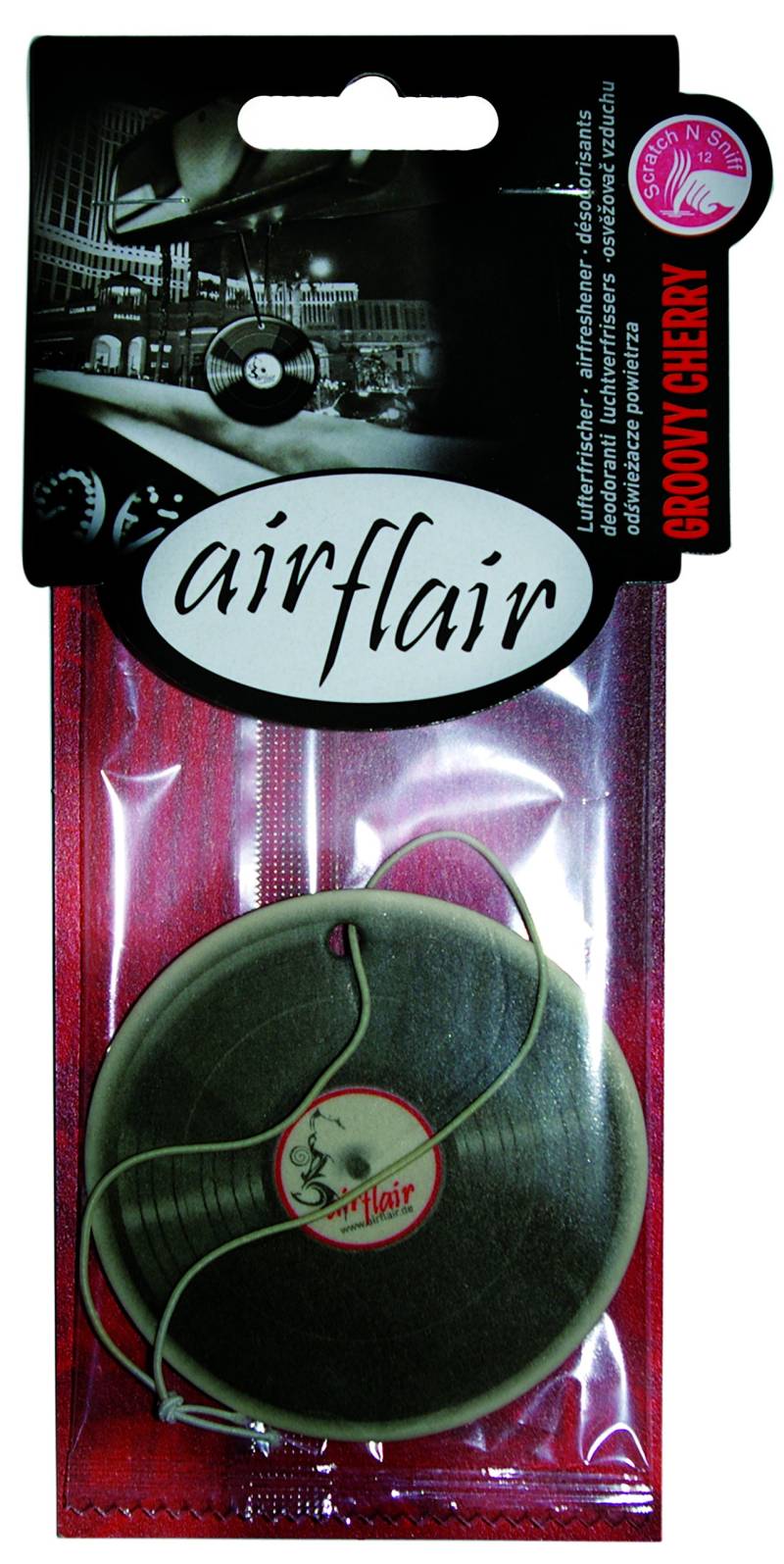 Airflair AZLUF347 Papier Lufterfrischer Schallplatte, Kirsche von airflair