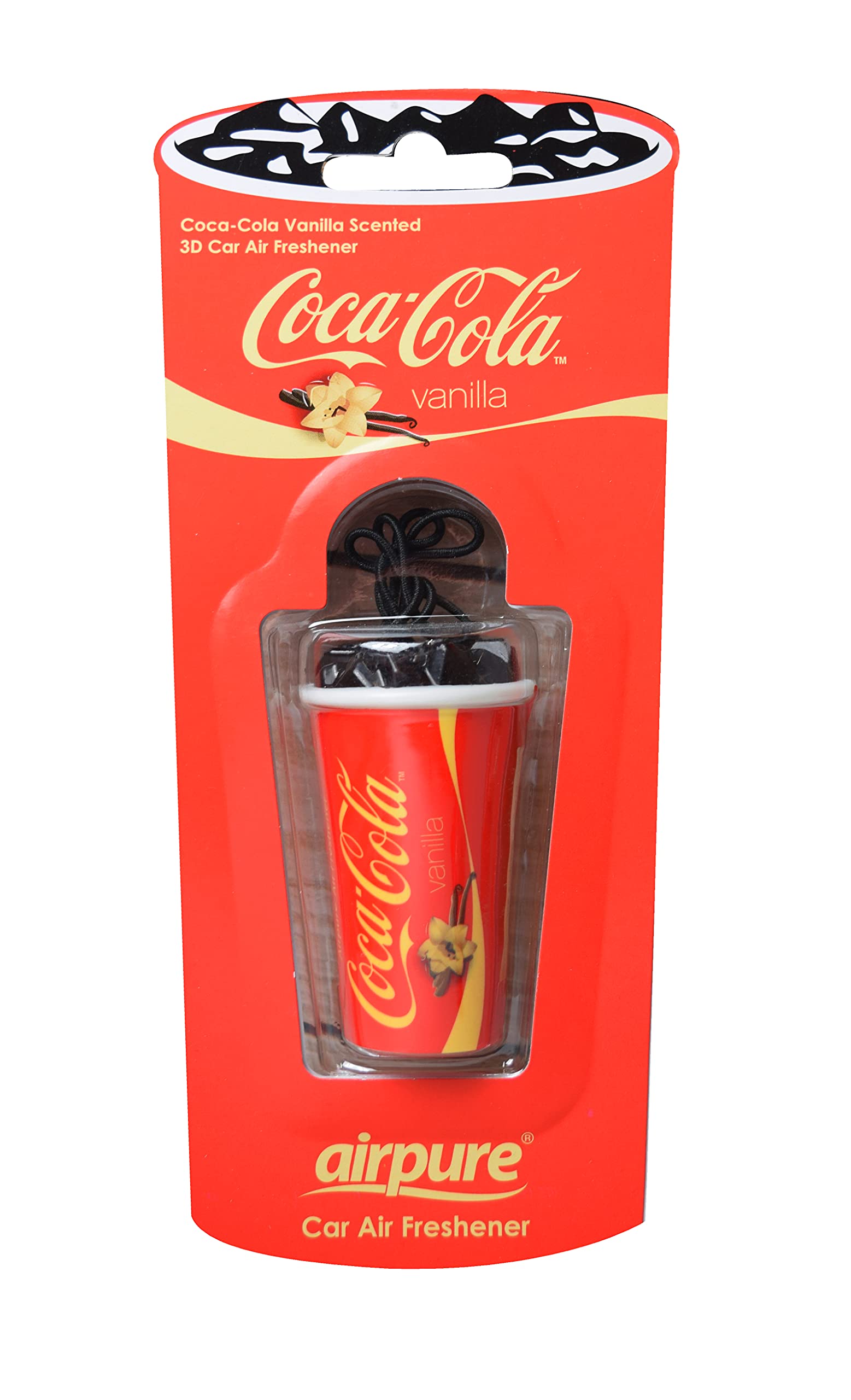 Airflair 3D Lufterfrischer Coca Cola Becherform (Vanilla) – Langanhaltender Auto Duft – Auto Duft Innenraum mit angenehmem Dufterlebnis – Frischer Duftbaum Auto von airflair