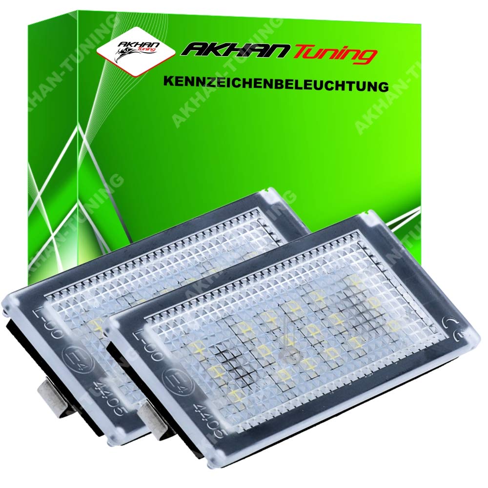 Akhan KB05 - LED Kennzeichenbeleuchtung Module komplette Einheit Plug'n Play geeignet für BMW E46 Coupe Cabrio Bj: 2004-2006 von akhan-tuning