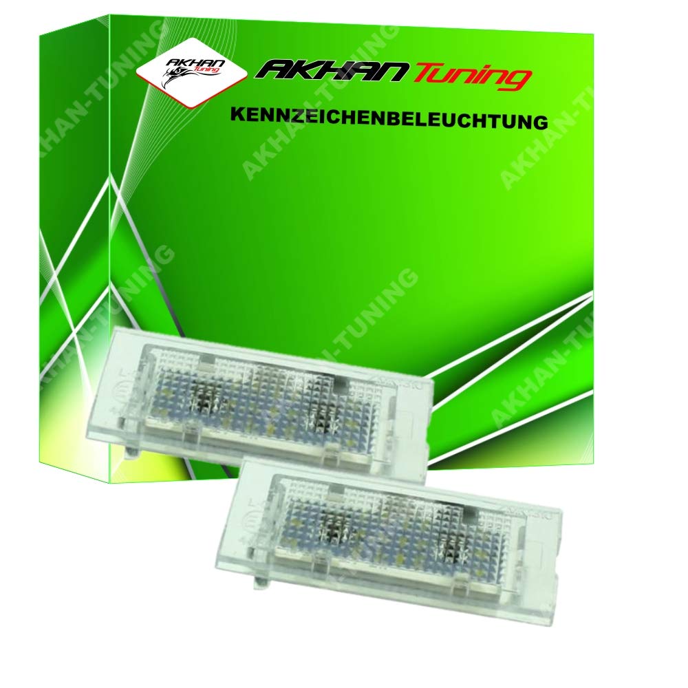 Akhan KB08 - LED Kennzeichenbeleuchtung Module komplette Einheit Plug'n Play geeignet für für BMW E53 (1999-2006), E83 (2003-2010) von akhan-tuning