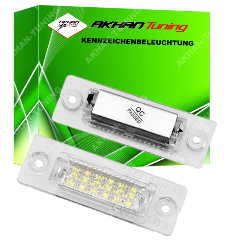 Akhan KB13 - LED Kennzeichenbeleuchtung Module komplette Einheit Plug'n Play geeignet für VW Golf 5 Plus, Caddy III, Passat 3C B6, Touran, T5, Jetta, Passat 3BG, Superb von akhan-tuning