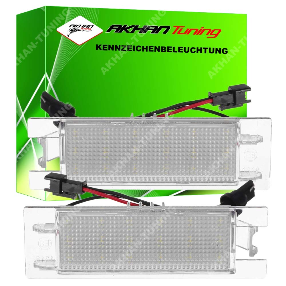 Akhan KB19 - LED Kennzeichenbeleuchtung Module komplette Einheit Plug'n Play geeignet für Opel Corsa C, D, Astra H, J, Insignia, Vectra C, Zafira B, Tigra B, Meriva A, B, Adam von akhan-tuning