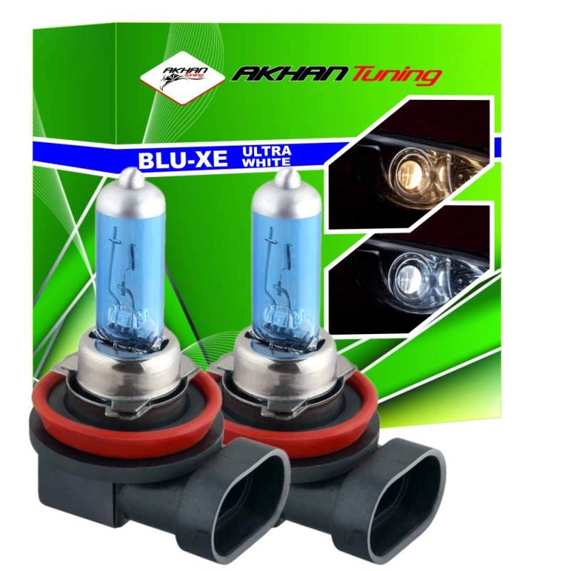 akhan - Xenon Look, Halogen Lampen Set, Xenon Weiss, H11 12V 55W von akhan