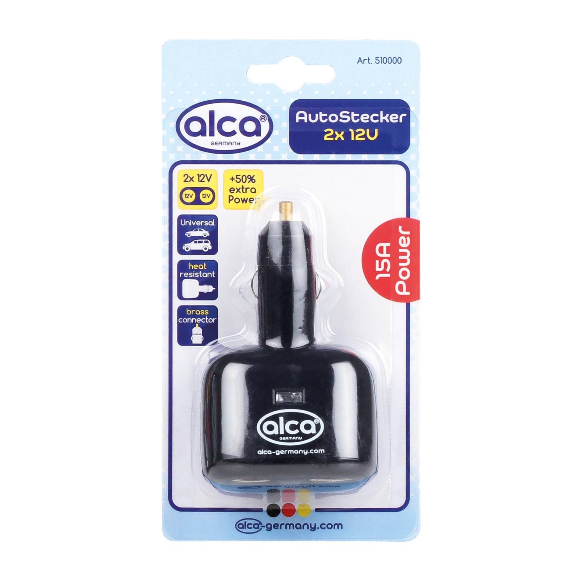 alca® Auto Stecker 2x Doppelstecker 12V von alca