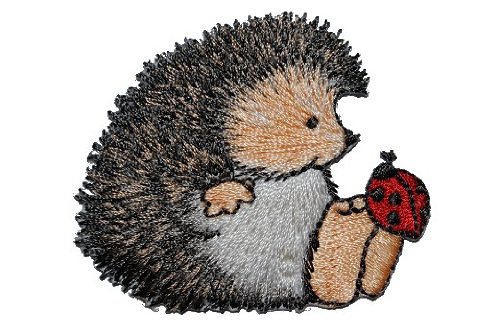 alles-meine.de GmbH Igel 5,9 cm * 4,9 cm - Bügelbild/Aufnäher - Applikation Patch Tier Tiere - Glückskäfer von alles-meine.de GmbH