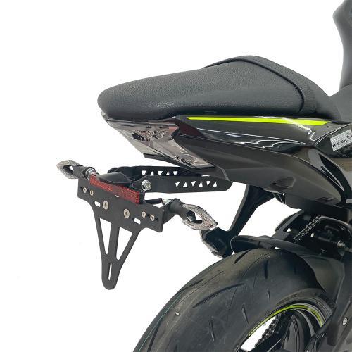 Alpha Technik Kennzeichenhalter Kawasaki Z 650 / Ninja 650 Bj. 2017-2024 eintragungsfrei / Heckumbau von alpha Technik