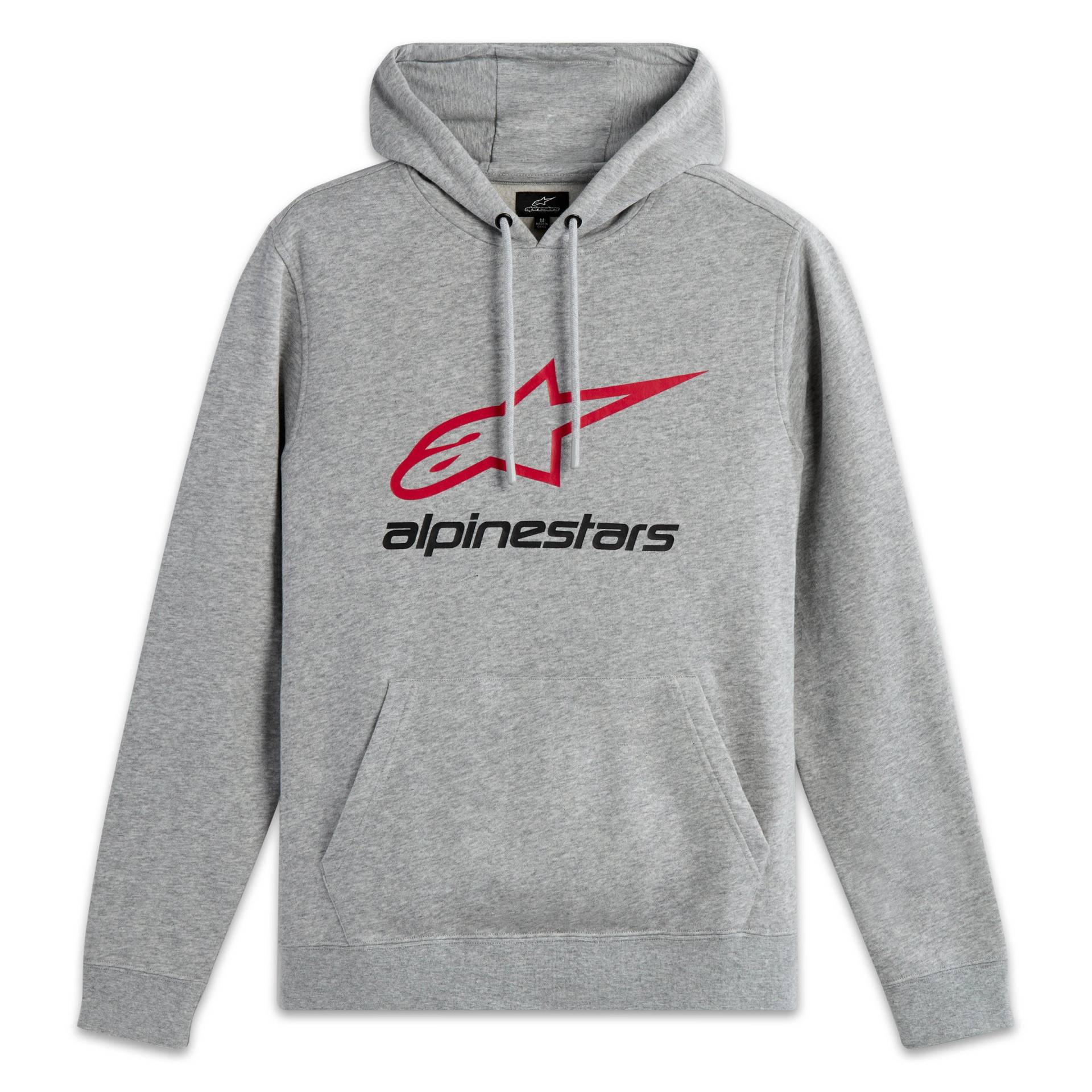 Alpinestars Always V3 Hoodie grau meliert/rot/schwarz L Herren von alpinestars