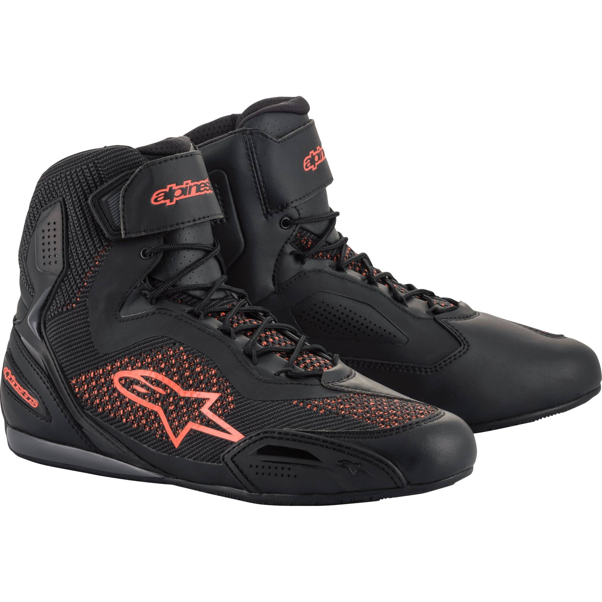 Alpinestars Faster 3 Rideknit Schuh schwarz/neonrot 12 Herren von alpinestars