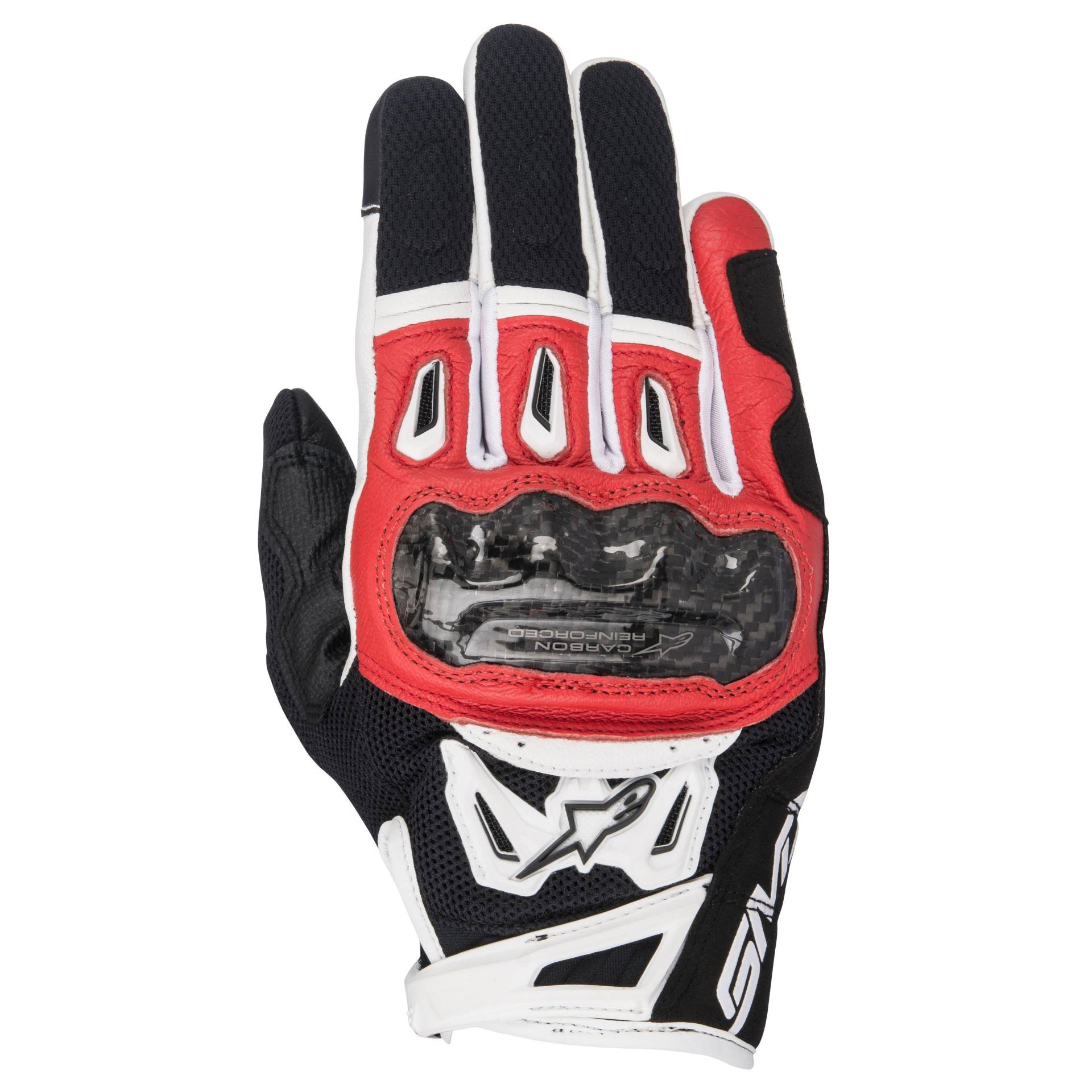 Alpinestars SMX-2 Air Carbon V2 Handschuh schwarz/weiß/rot L Herren von alpinestars