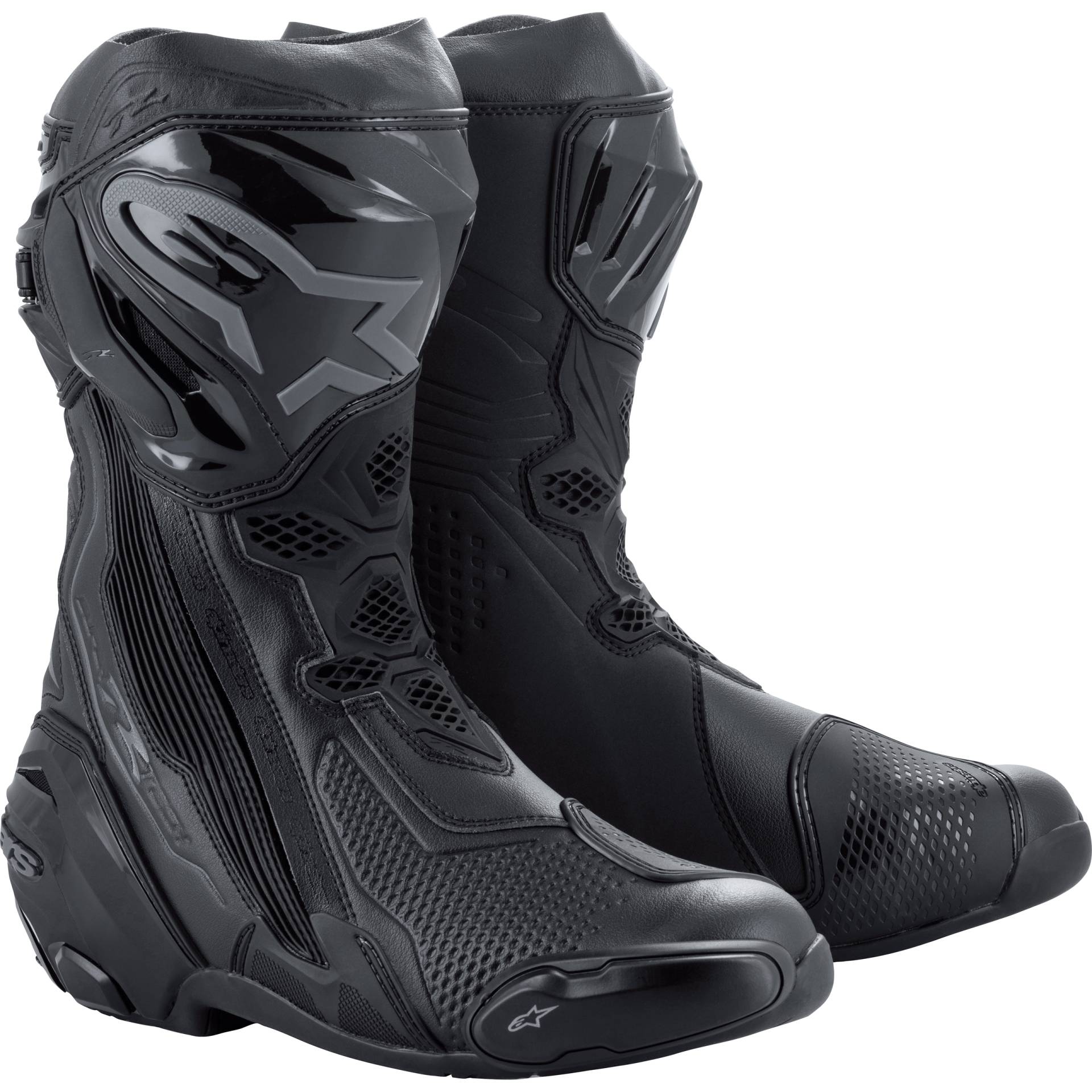 Alpinestars Supertech R Motorradstiefel lang schwarz/schwarz 46 Herren von alpinestars