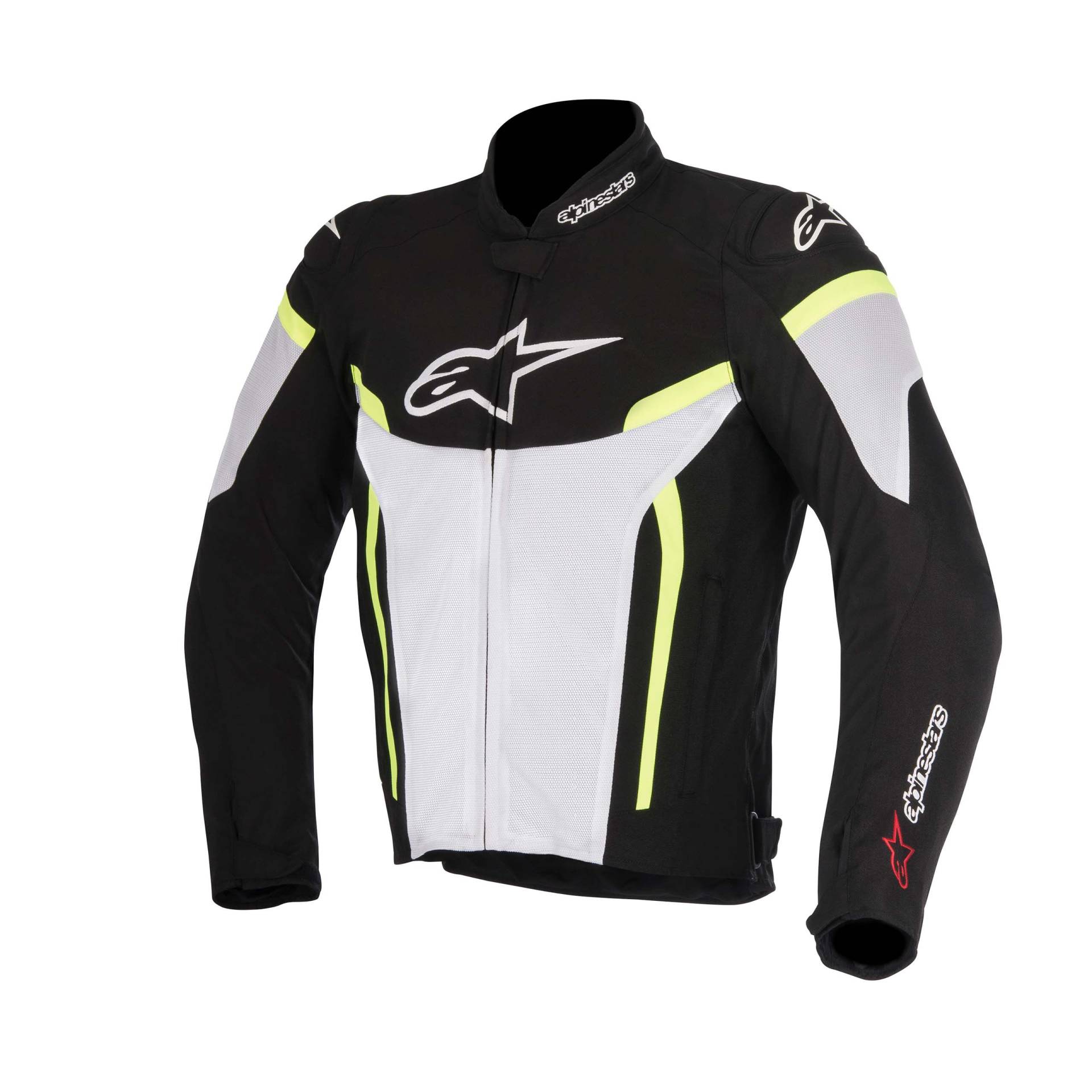 Alpinestars T-GP Plus R V2 Air Textiljacke schwarz/weiß/gelb XXL Herren von alpinestars