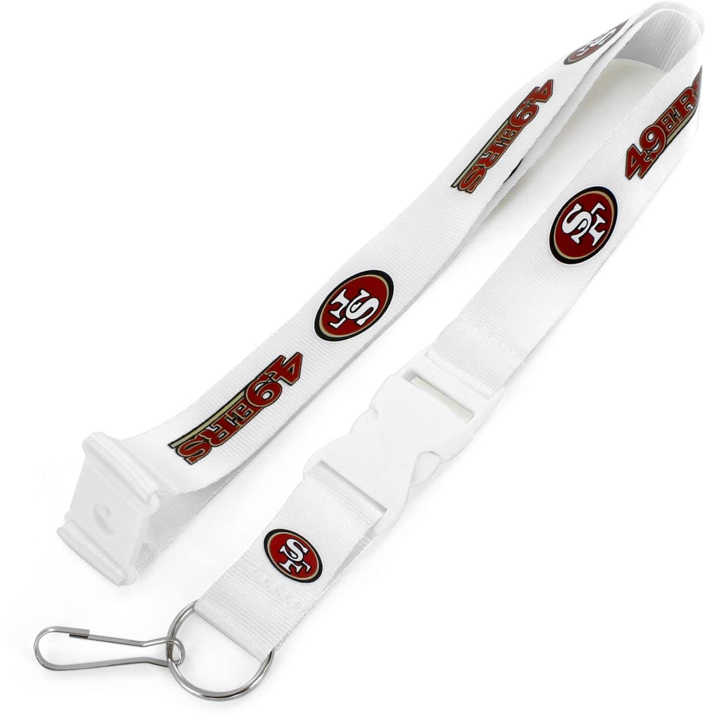 aminco NFL San Francisco 49ers Team Schlüsselband, Weiß von aminco