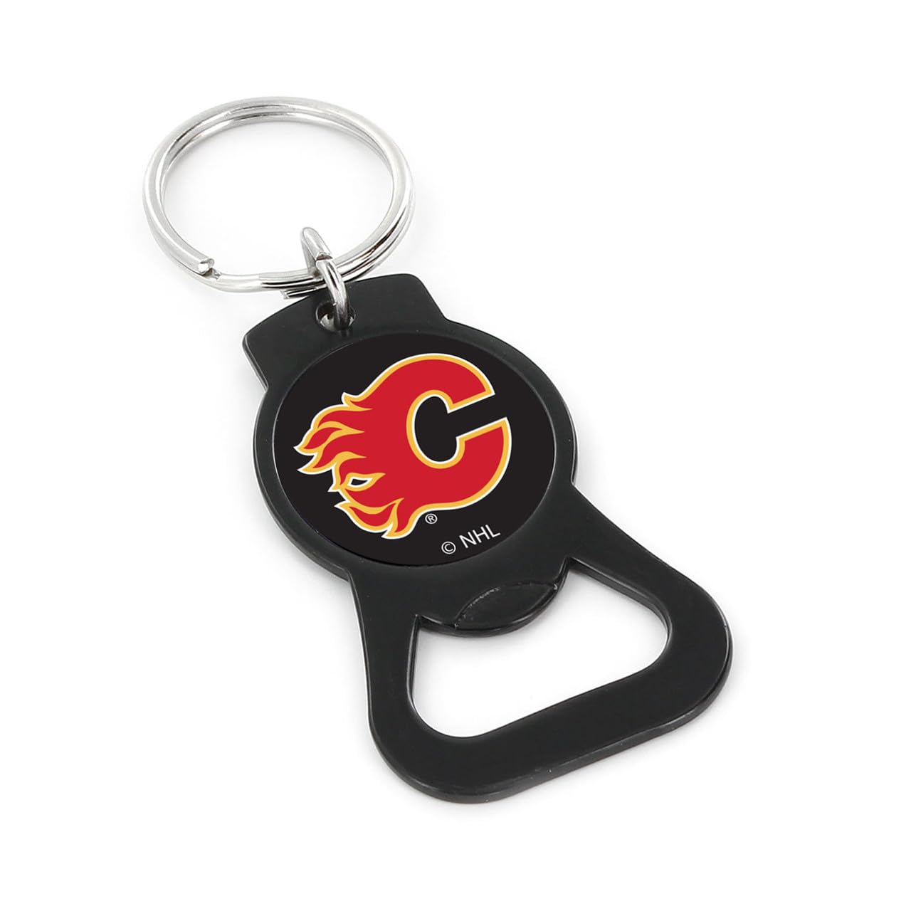 aminco NHL Calgary Flames Schlüsselanhänger mit Flaschenöffner, Schwarz von aminco