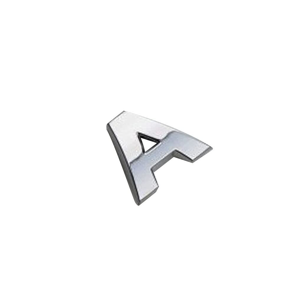 anso 1 x Auto-Auto-Chrom-Metall-Aufkleber, 3D-Buchstaben, digitales Alphabet-Emblem, Auto-Stoßstangen-Aufkleber (A) von anso