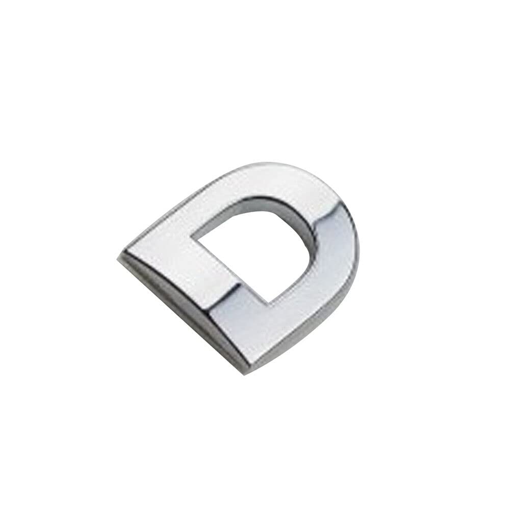 anso 1 x Auto-Auto-Chrom-Metall-DIY-3D-Buchstaben, digitales Alphabet-Emblem, Auto-Stoßstangen-Aufkleber (D) von anso