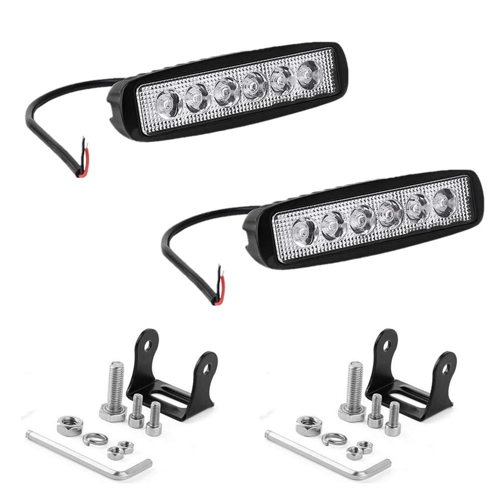 antom 6 Zoll Zusatzscheinwerfer 18W Lightbar Auto 6000K Auto Scheinwerfer Offroad Flutlicht Spotlight Wasserdicht LED-Arbeitsscheinwerfer im Freien Für ATV UTV von antom