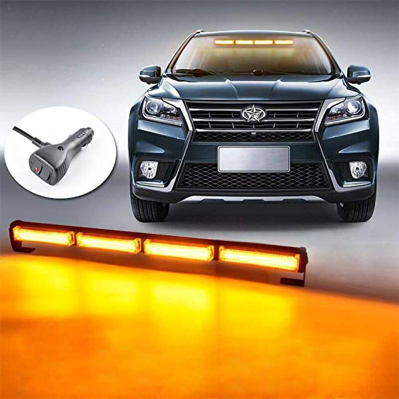 antom 58cm LED Rundumkennleuchte 40W Gelb Rundumleuchte für Auto Anhänger Wohnwagen SUV -14 Blinkende Stroboskop-Modi… von antom