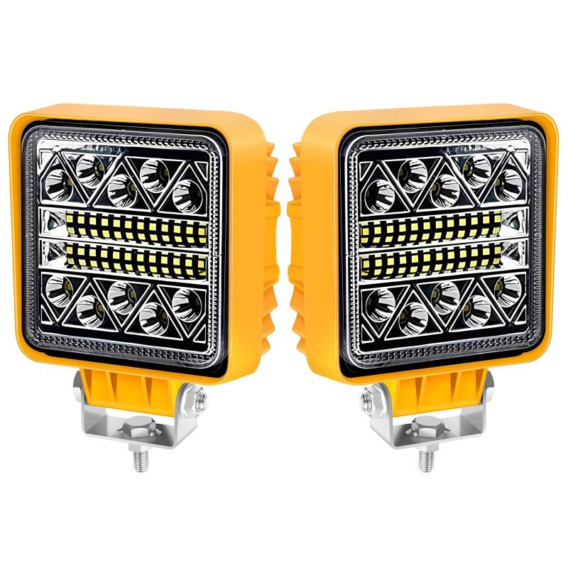 antom LED Arbeitsscheinwerfer 2Pcs -12/24/36V led scheinwerfer 6000K 3500LM Wasserdicht IP68 für Bagger, Traktoren, Schlepper, Gabelstapler, ATV, Lkw, offroad von antom