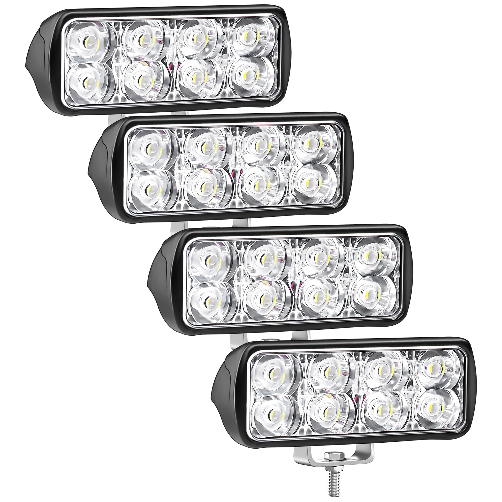 antom LED Arbeitsscheinwerfer 4X24W 12v 24V led scheinwerfer IP68 Wasserdicht Rückfahrscheinwerfer zusatzscheinwerfer auto für Bagger Traktoren Schlepper ATV Lkw Offroad von antom