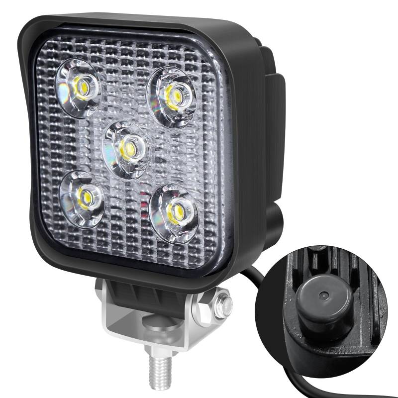 antom LED Arbeitsscheinwerfer 12/24/48V 4800LM 6000K Wasserdicht IP68 -Individuelle Kühlöffnungen Zusatzscheinwerfer für Offroad SUV ATV Bagger Auto UTV Traktor- Premium Edition von antom