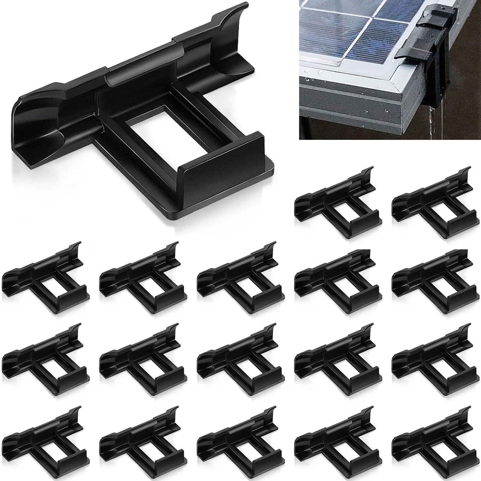 20 Stück Solarpanel Wasserablauf Clips, Entwässerung Solarpanel Clips PV Wasserablauf Clips Schlammentfernungsclips Solar Drainage Clips für Wasserablauf Solarmodule 30mm von anyuan boy