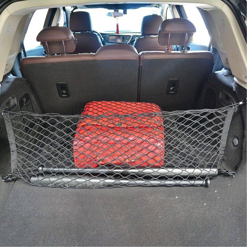 Aotusoa Auto Gepäcknetz Hochelastisches Kofferraumnetz für Kofferraum Organizer Wohnmobil Gepäck Geeignet für Tägliche Leichte Lasten von LKWs (Einlagig, 120 x 40 cm Erstreckt auf 210 x 210 cm) von aotusoa