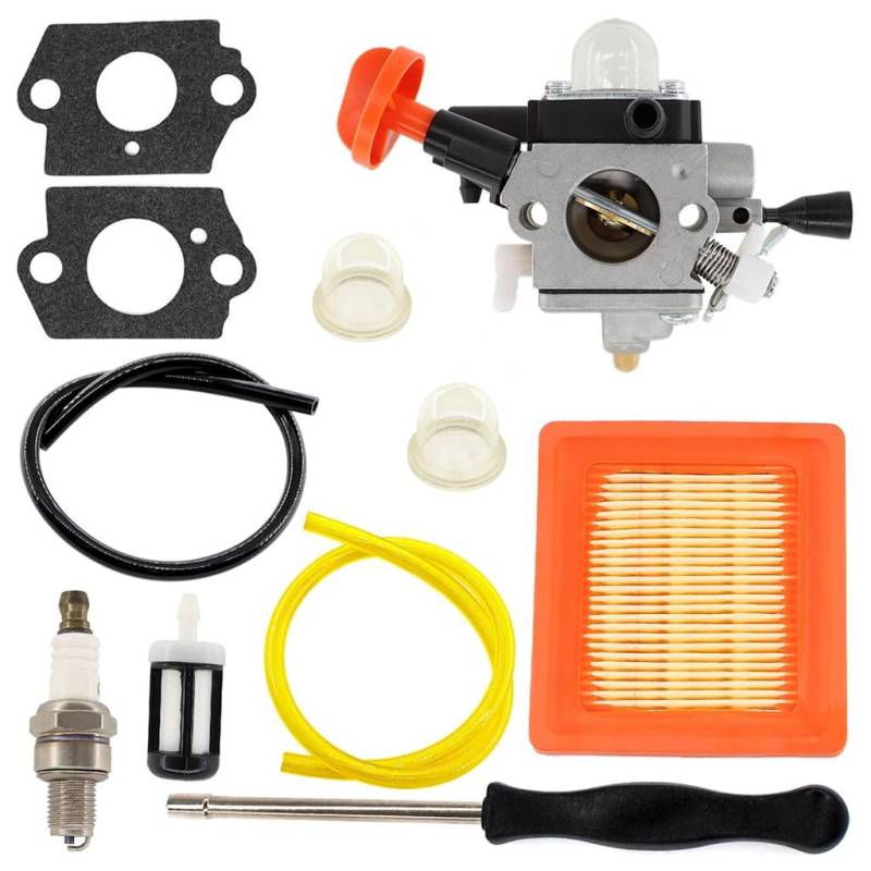 APPE Vergaser-Kit Luftfilter für Stihl FS89 FS89R FS91 FS91R FS111 FS111R FS111RX FS131 HT102 HT103 KM91R 4180 120 0615 4180 141 0300 Freischneider von appe