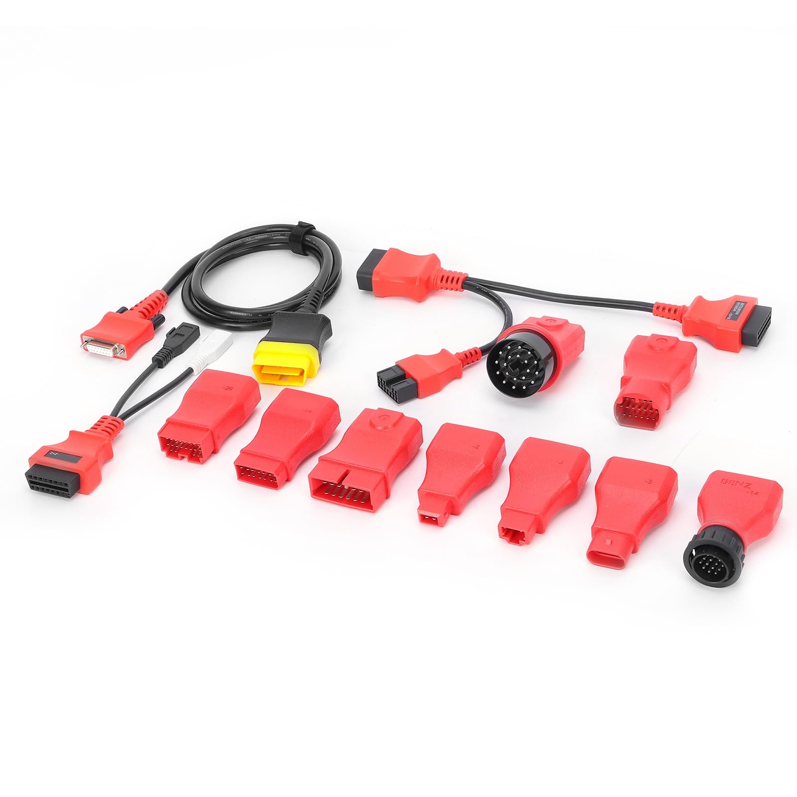 12-in-1-OBD-Diagnoseschnittstellen-Set, Universell Multifunktional mit 12+16 Hauptkabel, Kompatibel mit PSA2, FIAT3, HONDA3, BENZ14, NISSAN14 für /, GM/DEAWOO von aqxreight