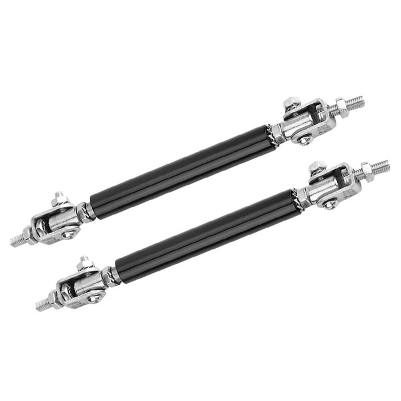 2 Stück Universal 75 Mm Auto-Stoßstangenschutzlippe für Vorne und Hinten, Stangen-Splitter-Strebe, Spurstangen-Unterstützung, Auto-Stoßstangen-Supp (Black) von aqxreight