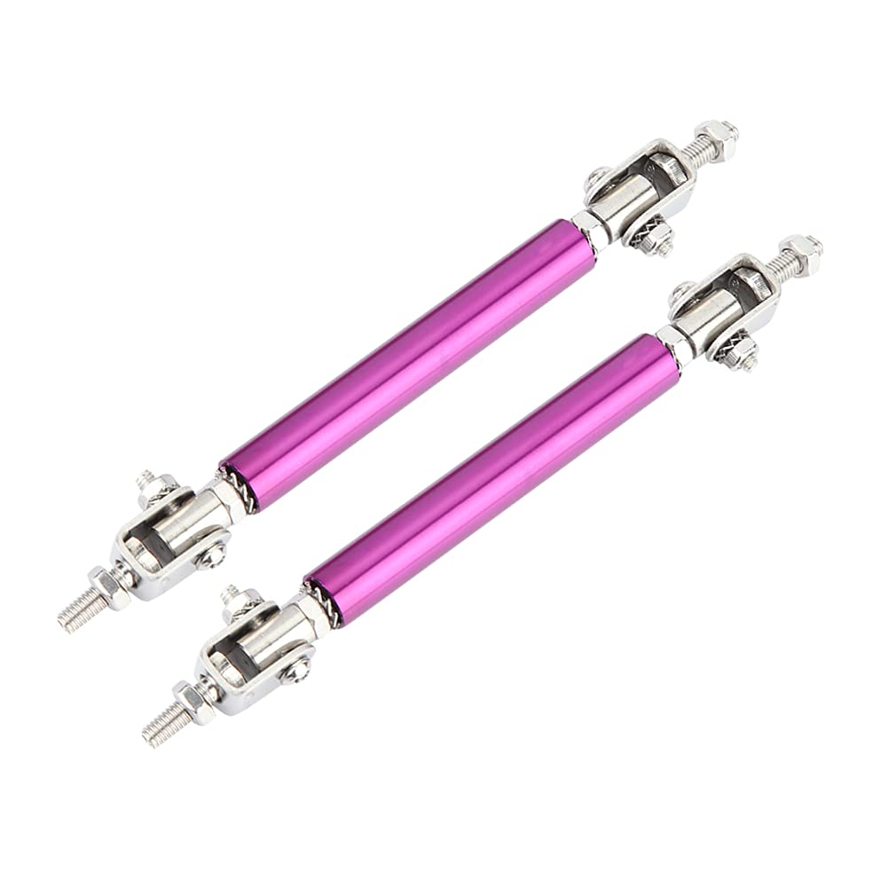 2 Stück Universal 75 Mm Auto-Stoßstangenschutzlippe für Vorne und Hinten, Stangen-Splitter-Strebe, Spurstangen-Unterstützung, Auto-Stoßstangen-Supp (Purple) von aqxreight