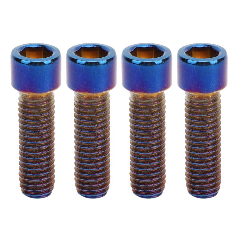 4 Packung M8 X 32 Mm Motorrad -Lenkerschraube Hoher Härte Edelstahl Anodierter Austausch für SR GT200 GT125 -Lenkerfixierschrauben (Gebranntes Blau) von aqxreight