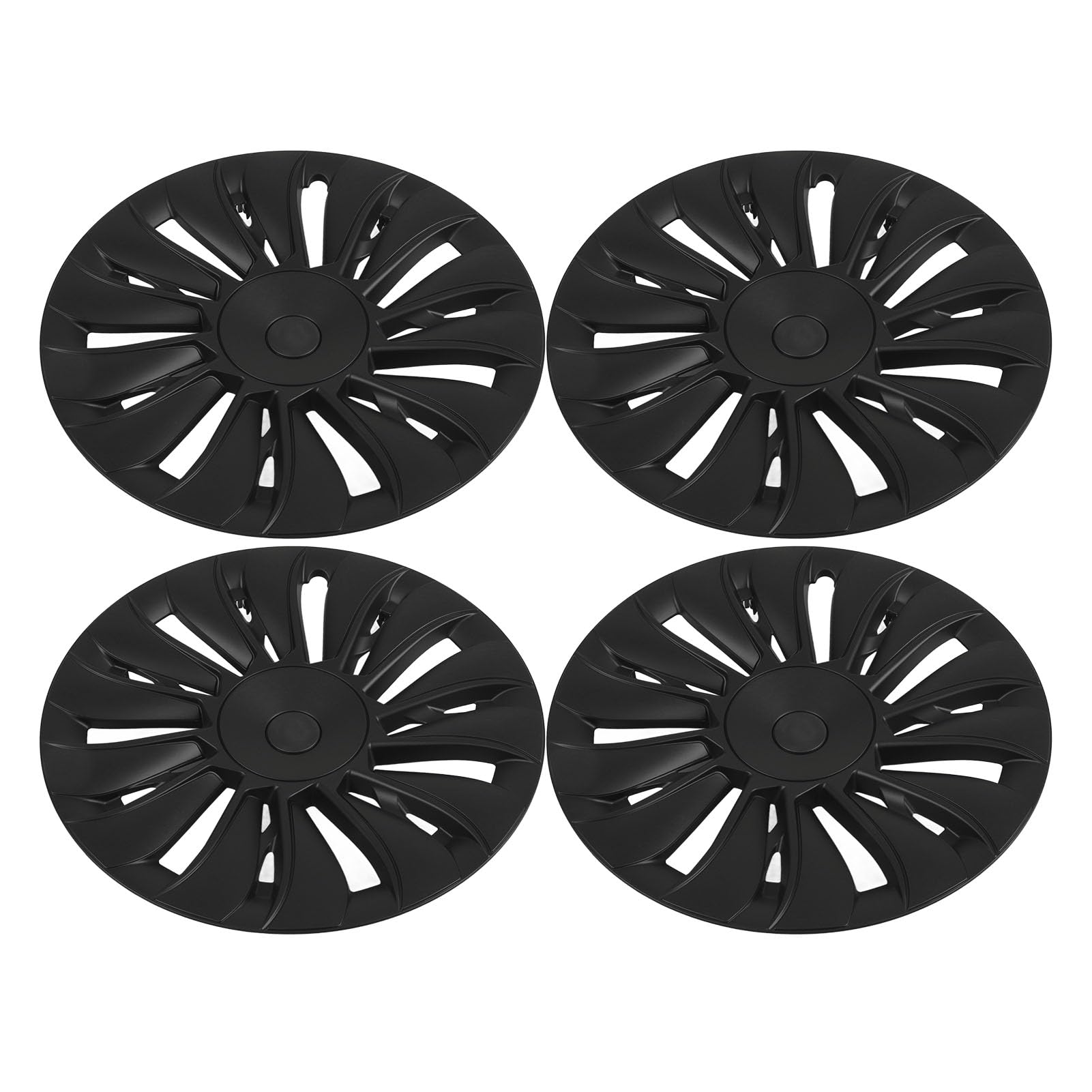 4pcs 19in Rad Hub Cap Cap 14 Spoke Whirlwind Style Wheel Rand Protector Austausch für Modell Y 2020 Bis 2023, Bestehend aus Hoher Härte -ABS -Material mit Voll Eingewickeltem von aqxreight