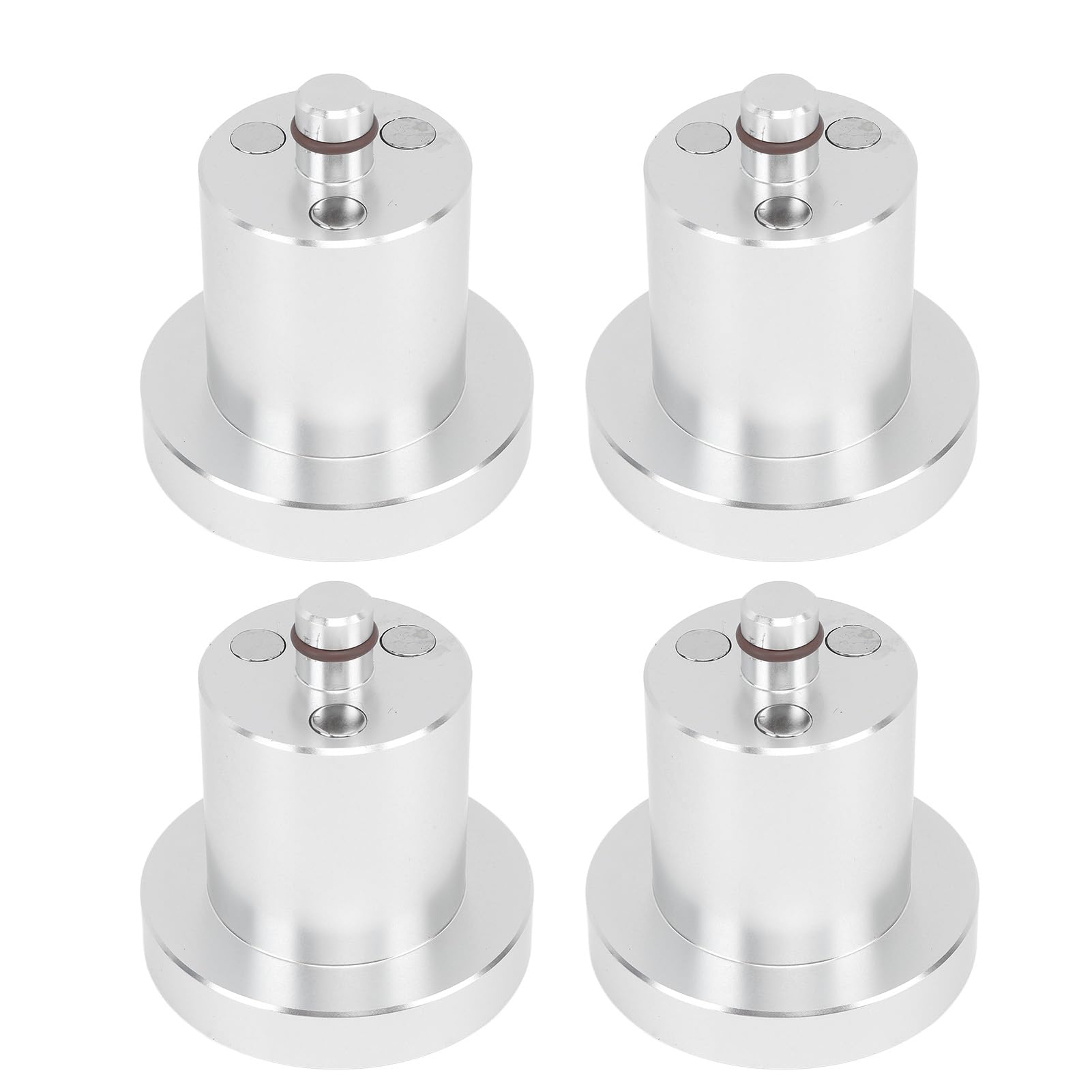 4pcs Hebekissen, CNC Bearbeitete Aluminiumpuck mit Aufbewahrungsbeutel, 7000 Pfund Ladungskapazität für Rivian R1T R1s, Jack Pad -Adapter -Werkzeug, Sicheres Heben und Absenken von aqxreight