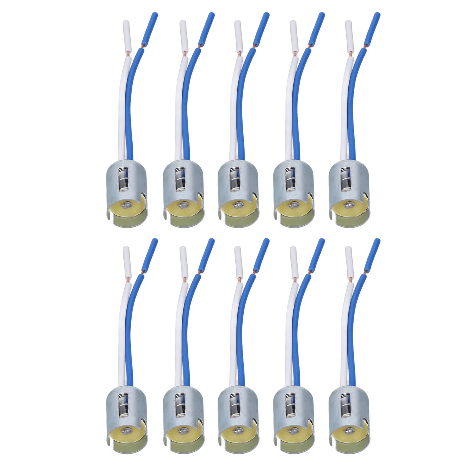 Aqxreight 10 Stück 1156 Lampenfassungen, Auto-Lampenfassung, LED-Blinker-Halterung, Fassungsbaugruppe mit 3,5-Zoll-Kabelbaum, DC 12 V, Flexibel von aqxreight