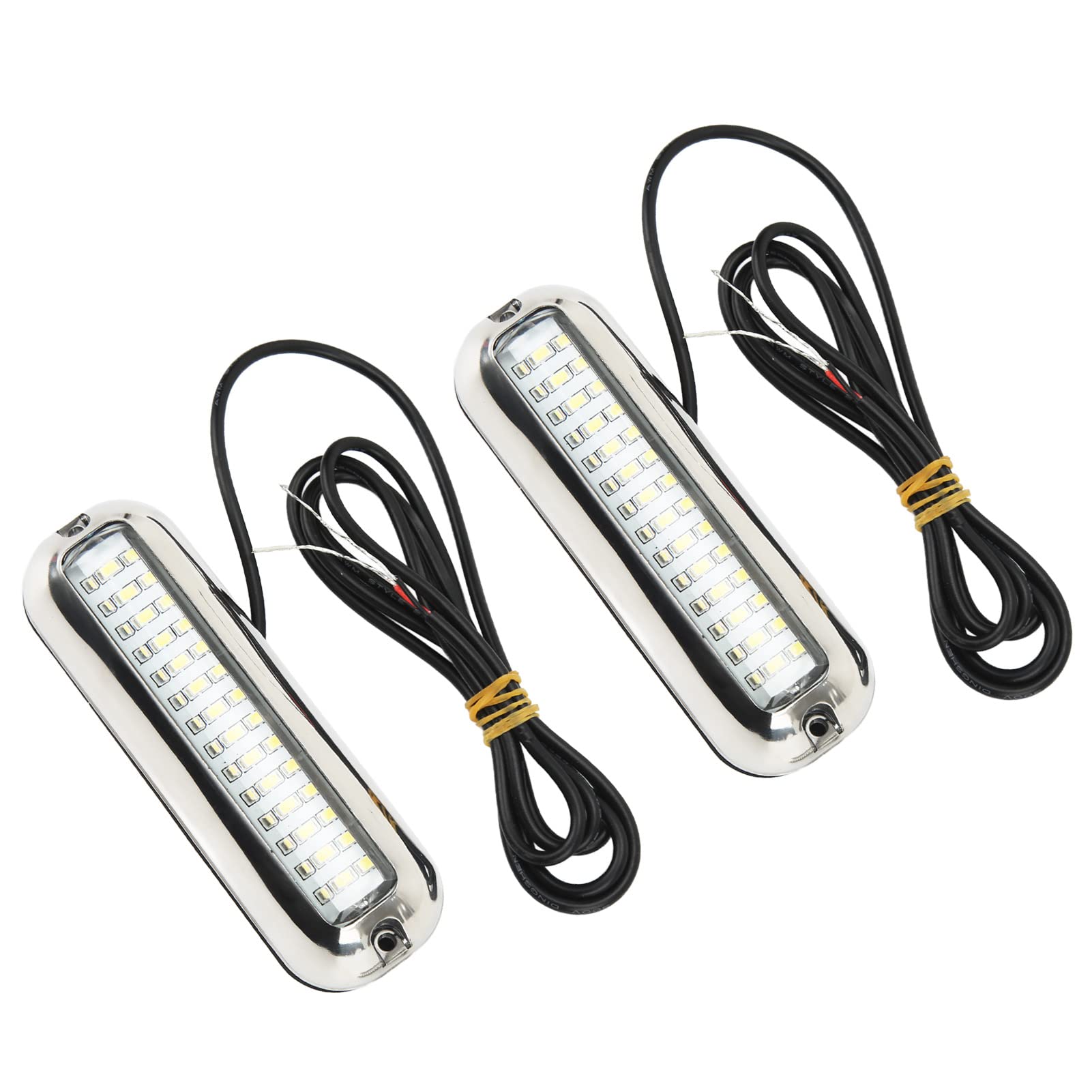 Aqxreight Wasserdichte 42-LED-Unterwasser-Bootsleuchte, Marine-LED-Leuchten, 10–30 V DC, Ablassstopfenleuchte für Yachtboote (Weißes Licht) von aqxreight