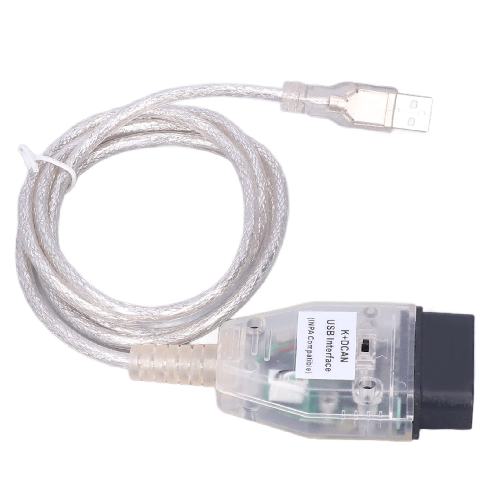 Autodiagnosewerkzeugkabel K+DCAN für OBD2 USB-Kabelschnittstelle mit Schalter für Serie 1 E81 E82 E83 E87 E88 20042011 von aqxreight