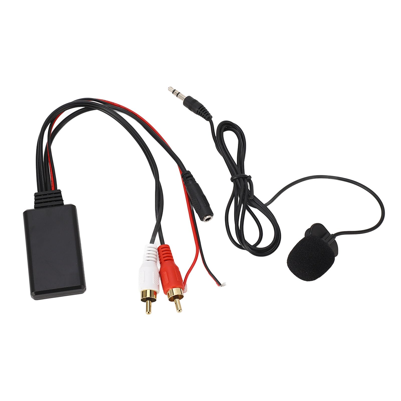 Bluetooth AUX-Modul, Bluetooth AUX-Modul 2 Cinch-Kabeladapter mit Freisprechmikrofon für Alpine für Pioneer für von aqxreight