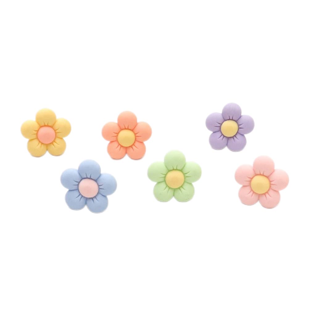 Blumen Auto Air Vent Clips, Therapie Auto Lufter Frischer, Harz Solide Blumen Dekorationen, Blau Rosa Gelb, mit Schöner Blume, für Auto Luft Entlüfter (Rosa+Bl von aqxreight