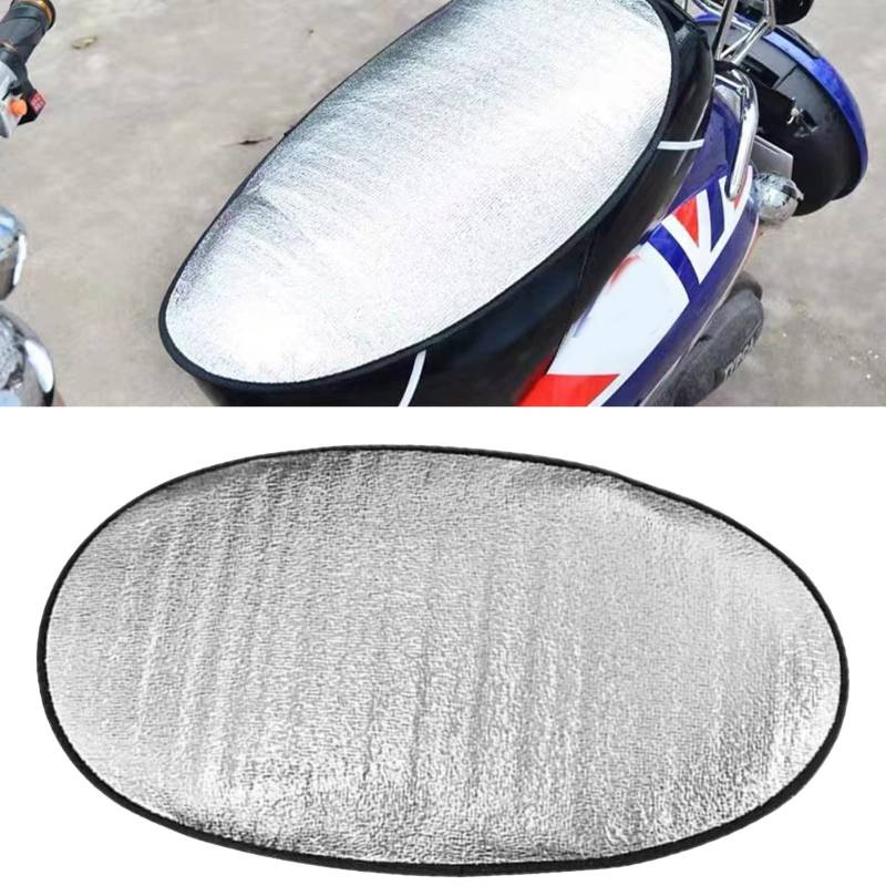 Cool Touch Motorradkissenbedeckung, Sonnenschutzsitzschutz mit wasserdichte Wärmeisolierung, Elastisches Verbanddesign für die Slipfree -Installation, Modezubehör für Scooter von aqxreight