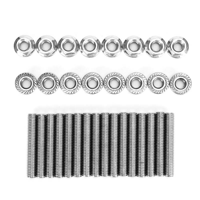 Edelstahl-Auspuffkrümmer-Stehbolzen-Mutter-Set N811313S431, Passend und Einfach zu Bedienen, Einfach zu Installieren und auszutauschen. Verbessern Sie die Leistung Ihres Autos, von aqxreight