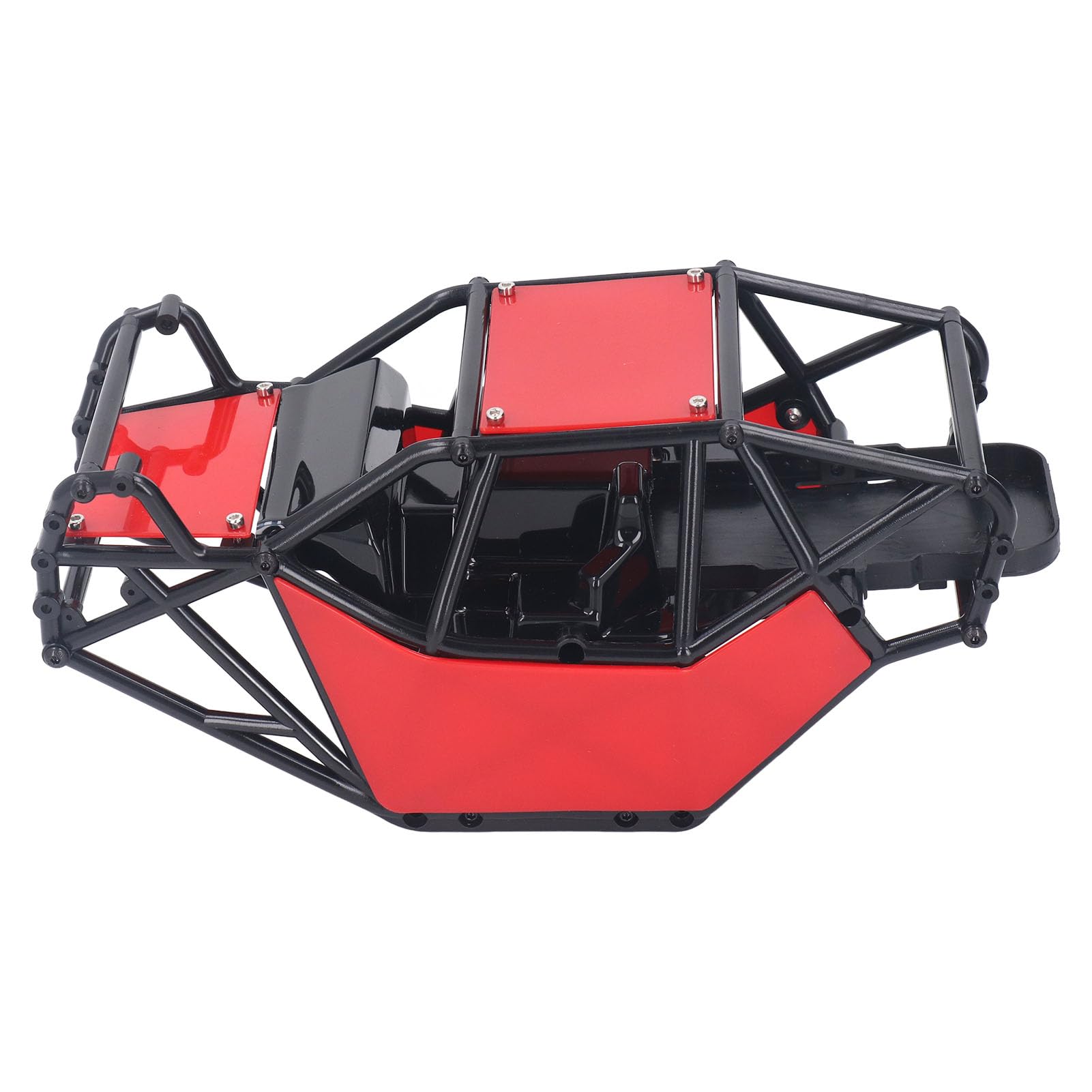 aqxreight Fernbedienung Crawler Body Shell Kunststoff RC Roll Car Modell Zubehör für Axial SC Red mit SC und Axial SC II Clim Our Roll RC Roll CageCrawler Body Shel Roll BodyRC Car (Rot) von aqxreight