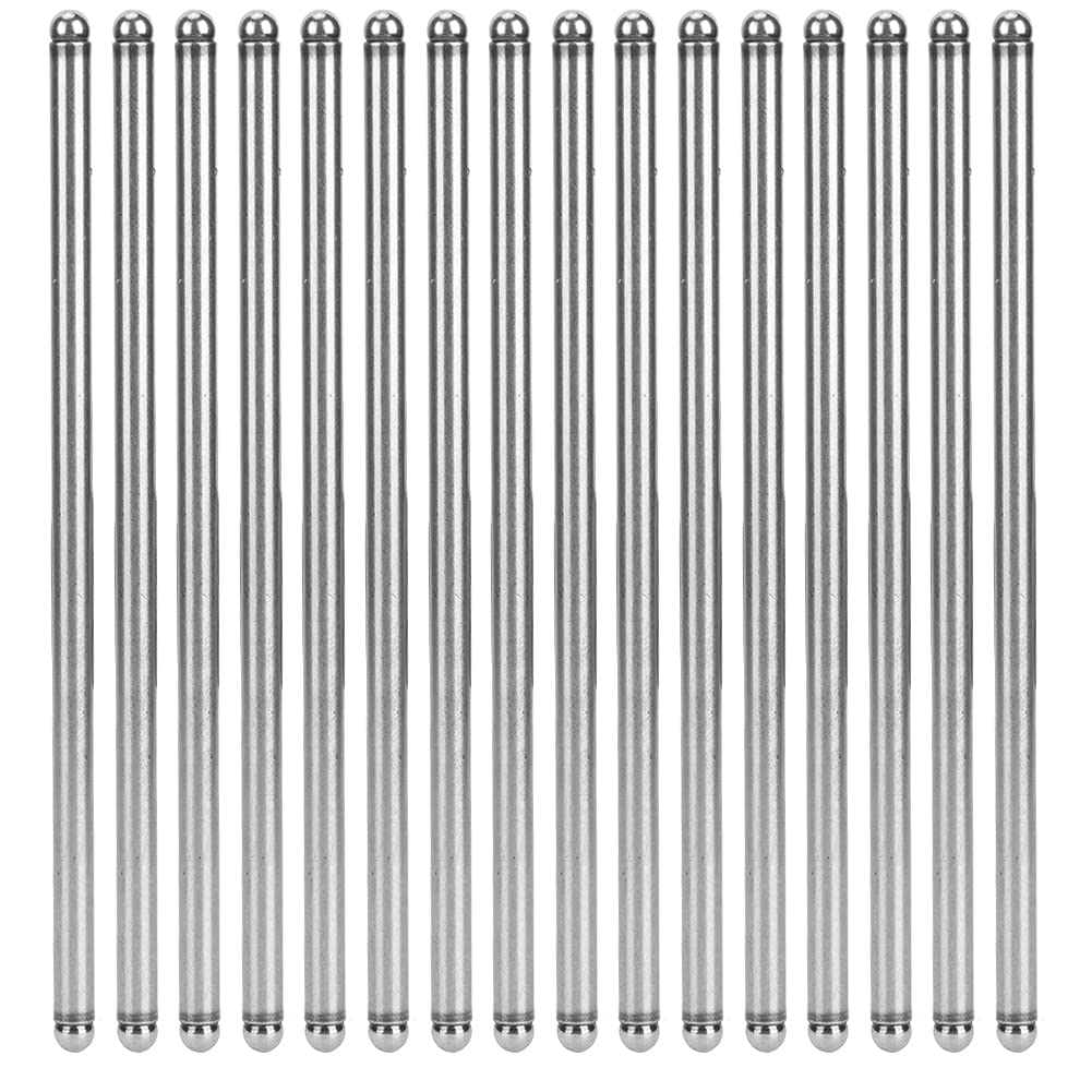 Gehärtetes Stößelstangen-Set, 16-teiliges Stößelstangen-Set aus Gehärtetem Stahl, 5/16 Zoll Durchmesser, 7,8 Zoll Ventilstößelstange in Standardlänge von aqxreight
