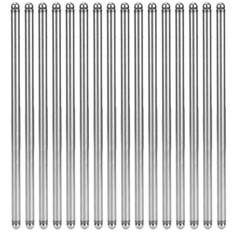 Gehärtetes Stößelstangen-Set, 16-teiliges Stößelstangen-Set aus Gehärtetem Stahl, 5/16 Zoll Durchmesser, 7,8 Zoll Ventilstößelstange in Standardlänge von aqxreight
