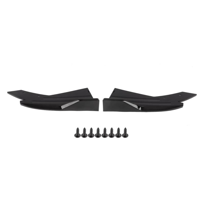 Heckstoßstange Lippe, Schwarz Glänzend ABS Universal Heckspoiler Lip Diffusor Splitter Canard Protector Seitenschweller Bodykit für Autos von aqxreight