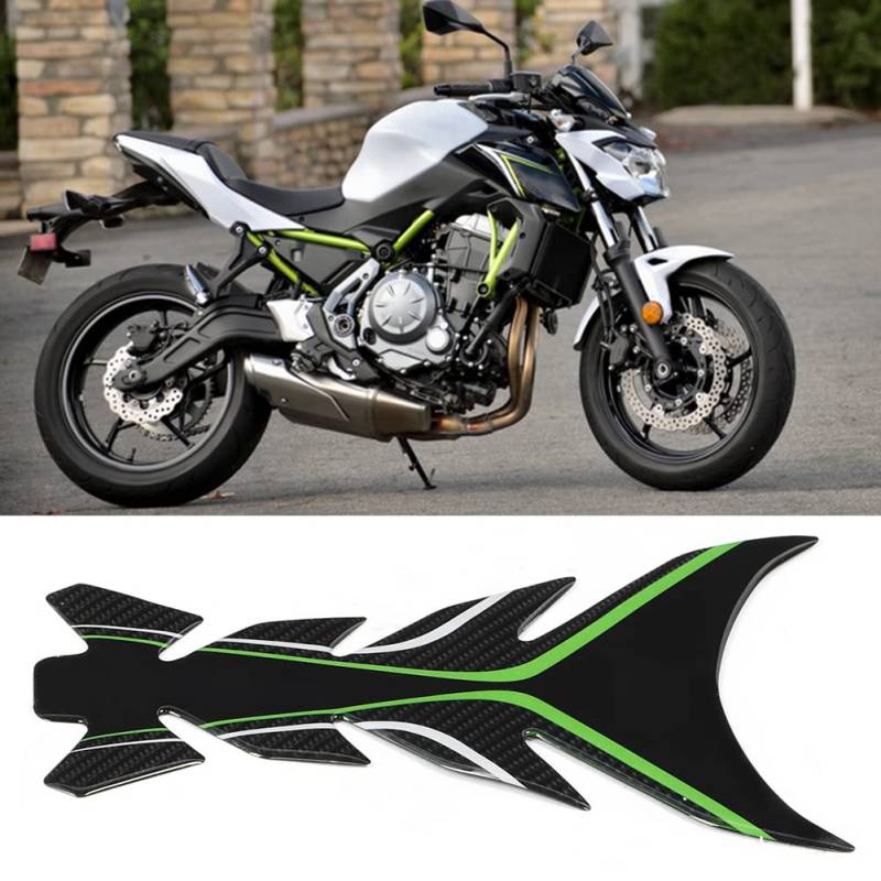 Kohlefaser-Motorrad-Kraftstofftank-Pad-Aufkleber für Z650 NINJA650 Dekoration von aqxreight