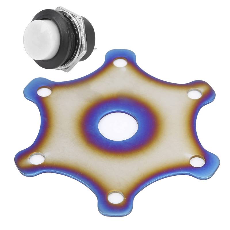 Lenkrad-Hupenknopf-Abdeckung, Universelle Modifikation, ABS-Metall, für 6-Loch-Rennwagen oder Version, die Ihren Willen und Nutzen übersteigt und Zuverlässig und Gut Gestaltet von aqxreight