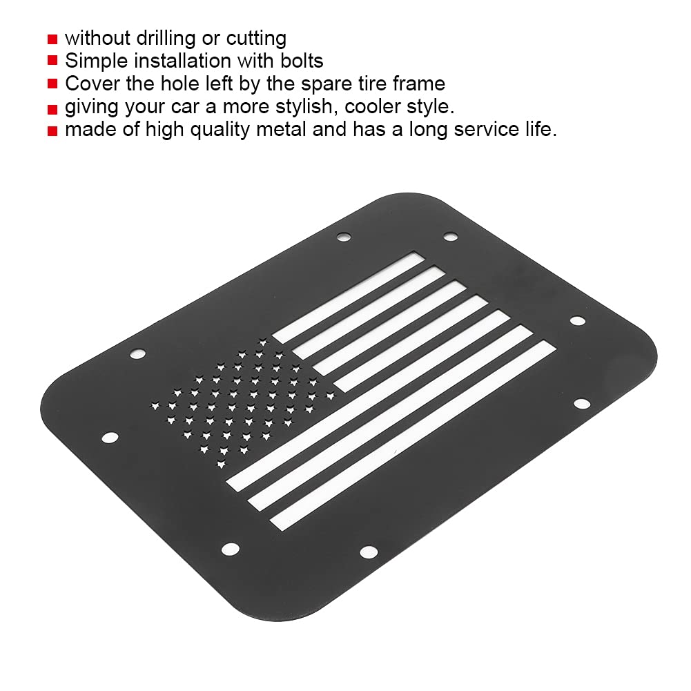 Lüftungsplattenabdeckung aus Metall mit US-Flaggen-Design für JK 2- oder 4-Türer-Modelle 07 Bis 18, Perfekte Passform ohne Bohren, Lüftungsplattenabdeckung, He von aqxreight