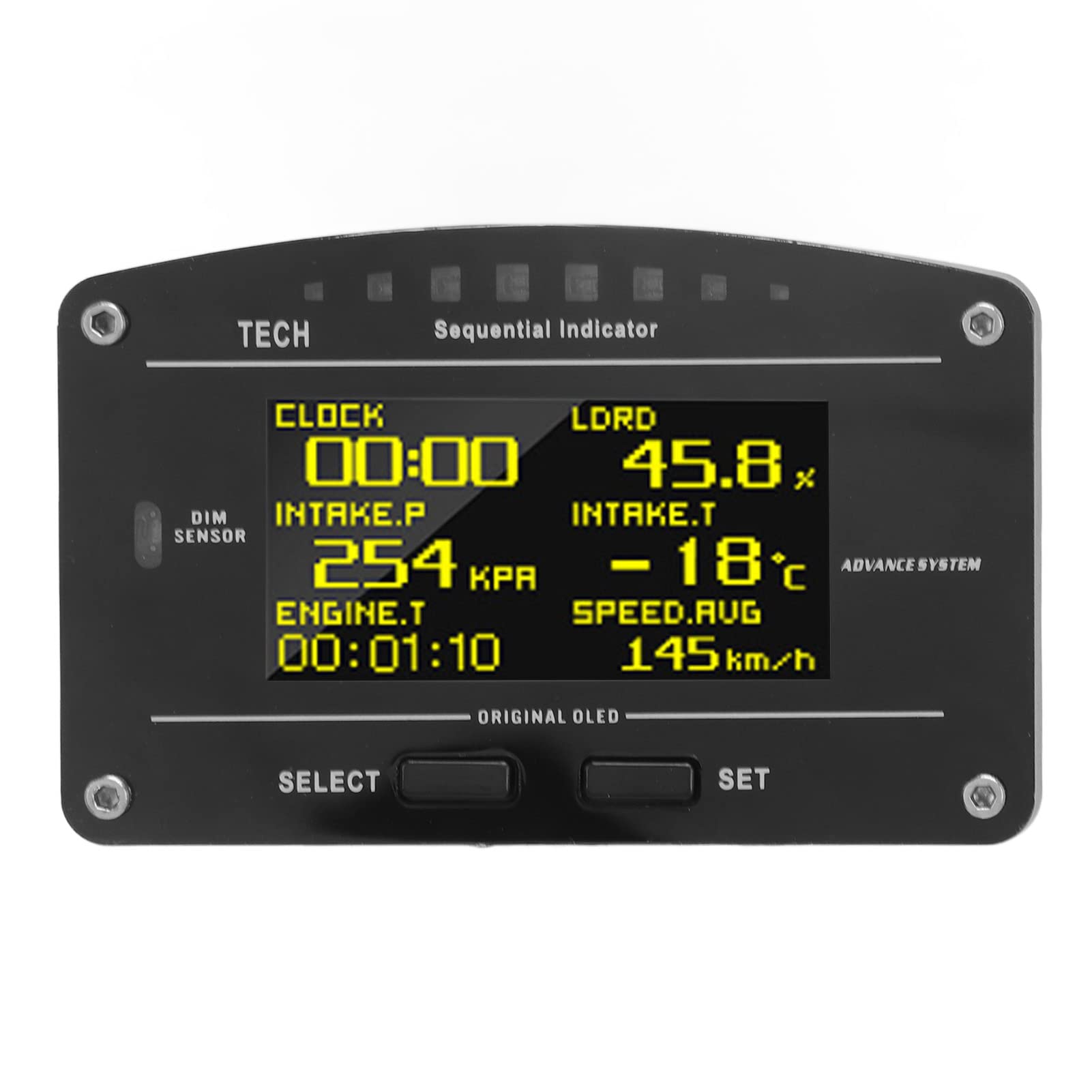 aqxreight OBD2 Gauge, 9V Bis 16V OBD2 Gauge DO907OBD Präzise Multifunktionale Dash Race Display für Auto von aqxreight