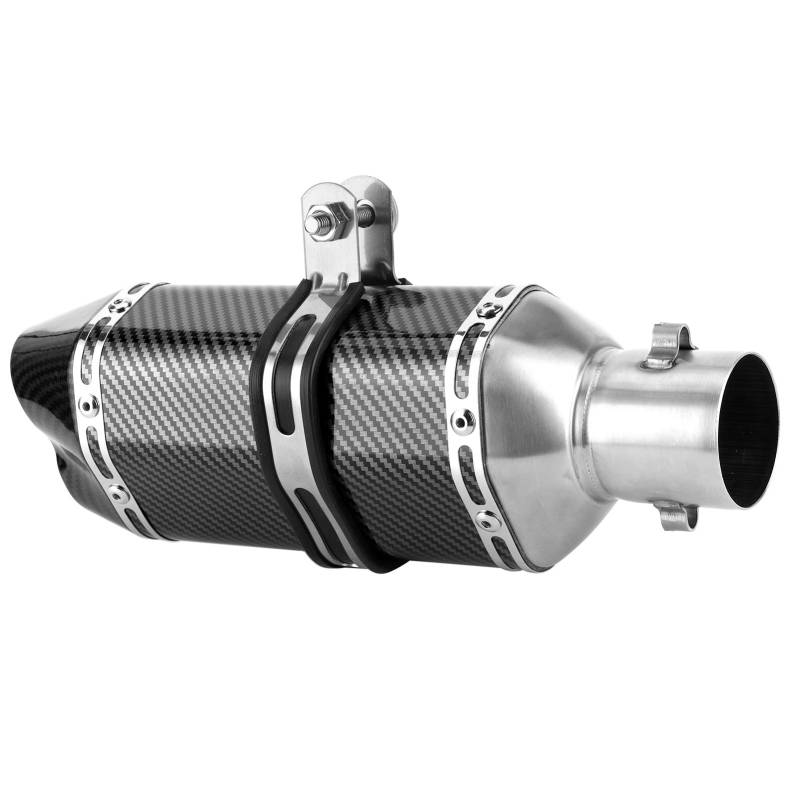 Performance Abgas -System -Header mit Carbonfaserstil Slip -in -Muffler für GY6 125 aus Korrosionsbeständigem Edelstahl mit Hoher Festigkeit und Haltbarer Praktischer von aqxreight