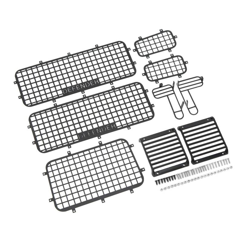 RC-Metall-Fenstergitter-Simulation, Exquisiter, Kratzender RC-Verteidiger-Fensterschutz für TRX4-RC-Autos von aqxreight